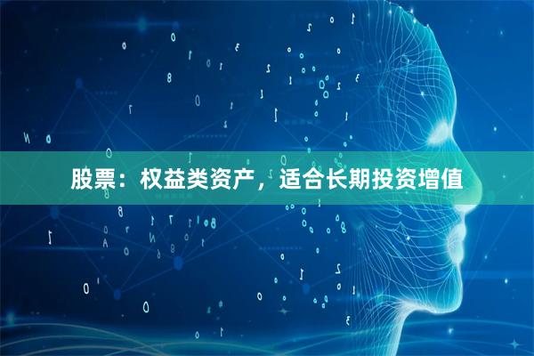 股票：权益类资产，适合长期投资增值